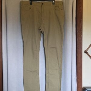 NEW JACHS NEW YORK Straight Fit  5 Pocket Pants in Khaki Size 40x32